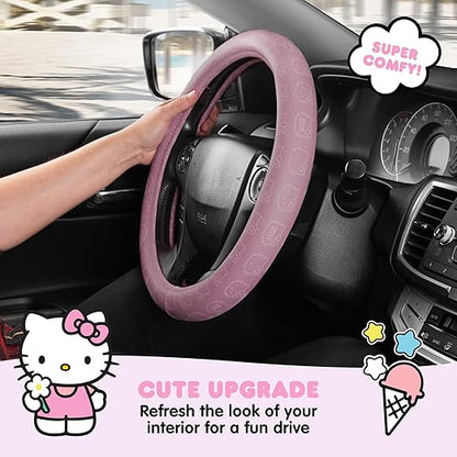 Carbella Hello Kitty Steering Wheel Cover - Pink