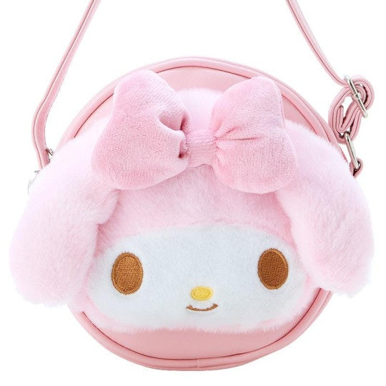 Sanrio Original Kids Face-shaped Plush Pouch - My Melody