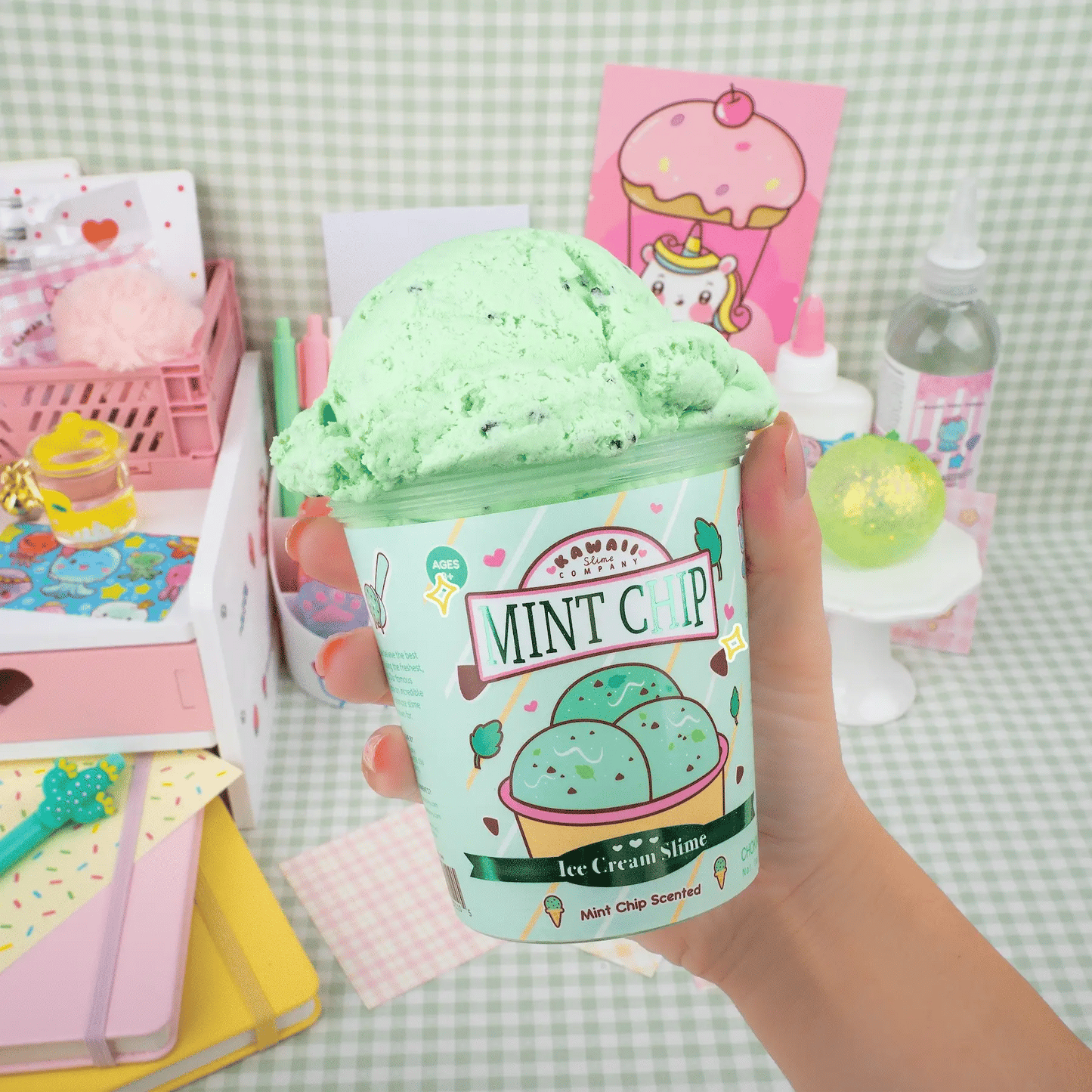 Mint Chip Scented Ice Cream Pint Slime