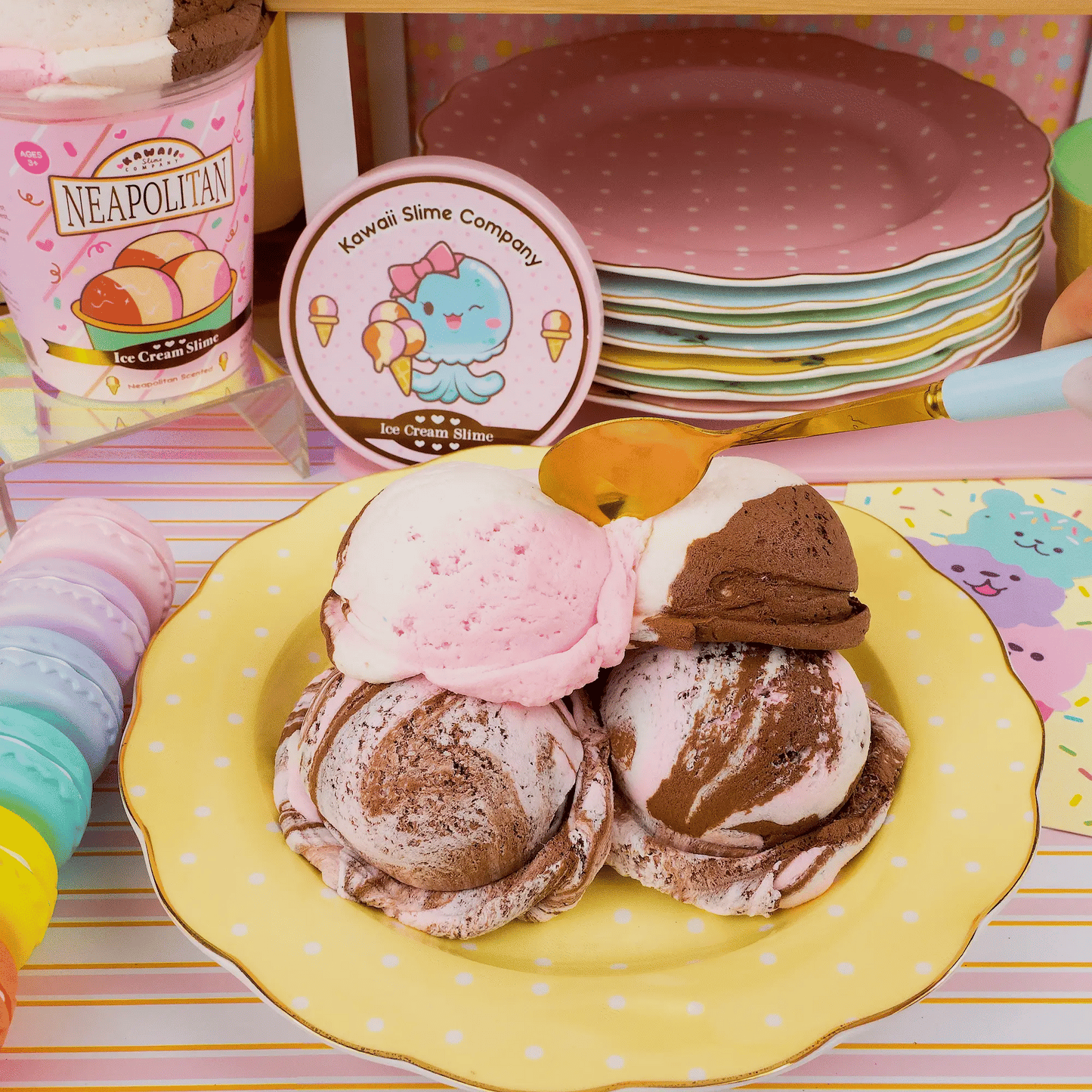 Neapolitan Scented Ice Cream Pint Slime