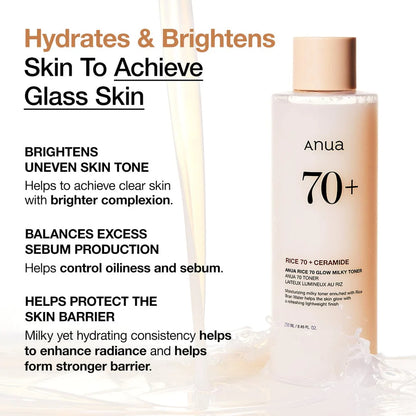 [ANUA] Rice 70 Glow Milky Toner 250ml