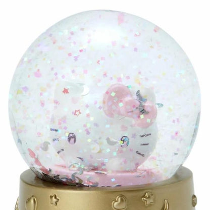 Hello Kitty Mini Pink Sparkling Snow Globe 50th Anniversary