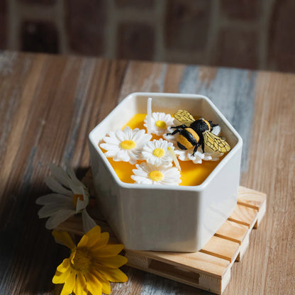Daisy Beehive Candle