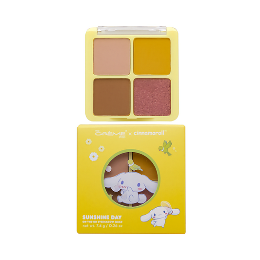 [The Crème Shop] Cinnamoroll | Sunshine Day One On The Go Quad Eyeshadow Palette
