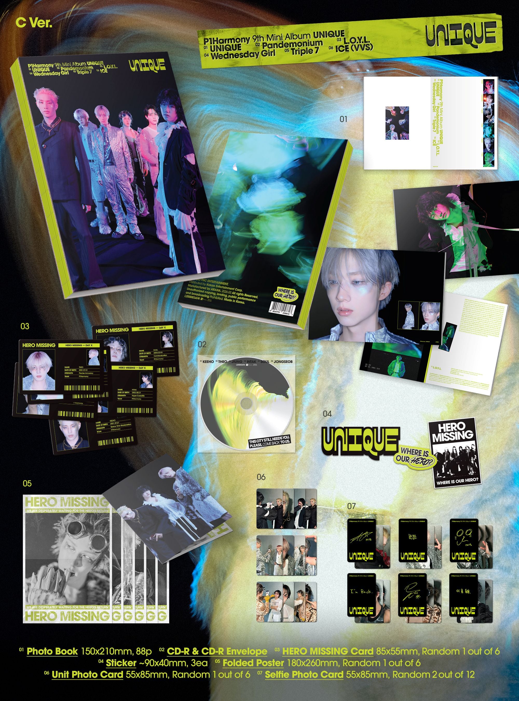 P1Harmony] UNIQUE (Photobook Ver.) – TeeHeeKorea
