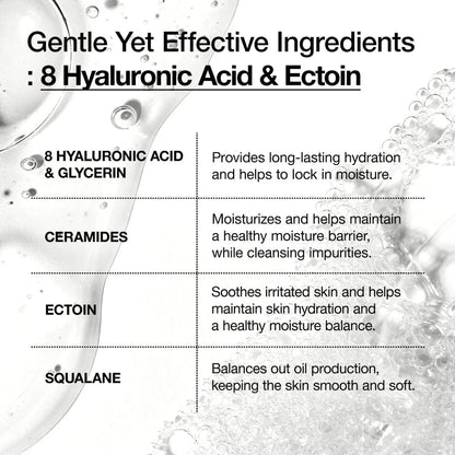 [ANUA] 8 HYALURONIC ACID MOISTURIZING GENTLE GEL CLEANSER 150ML