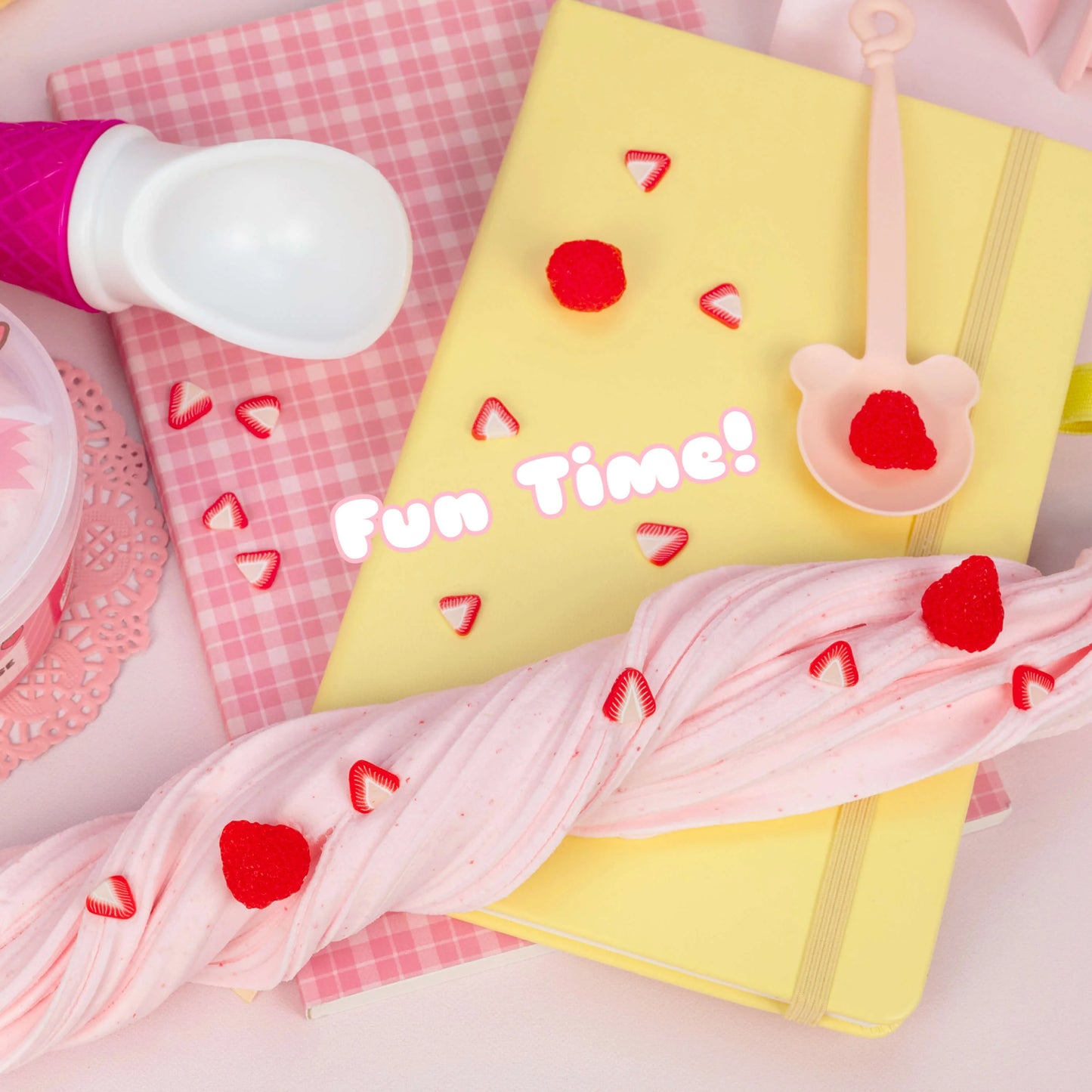 Strawberry Mousse Fluffy Butter Signature Dome™ Slime