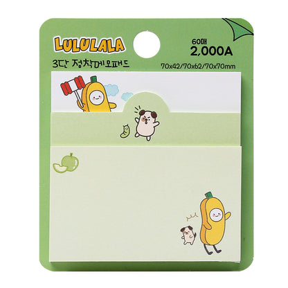 Lululala 3-Section Grid Memo Pad