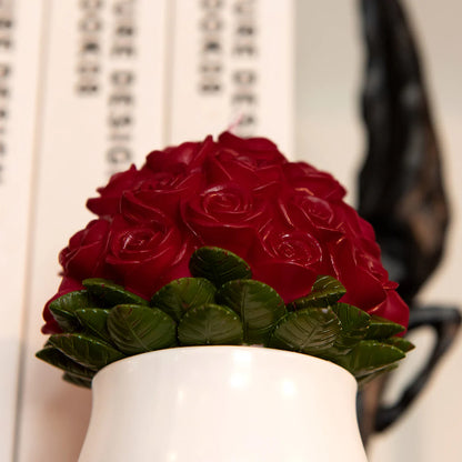 Rose Bouquet Candle with 33 Roses