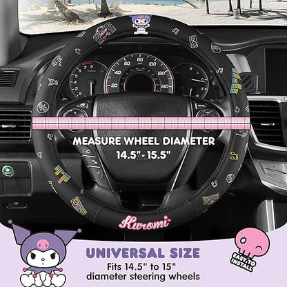 Carbella Kuromi Steering Wheel Cover - Black