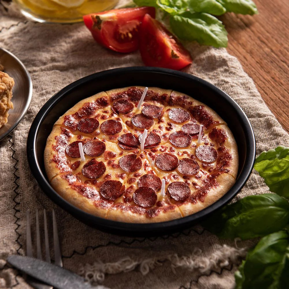 Pepperoni Pizza Candle