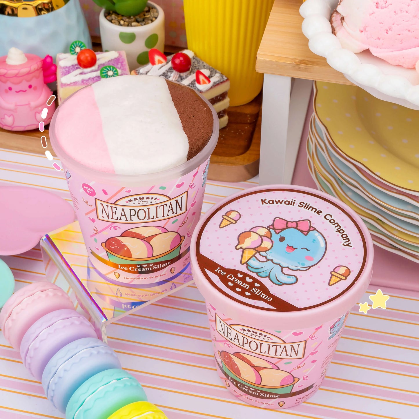 Neapolitan Scented Ice Cream Pint Slime