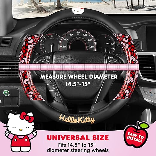 Carbella Hello Kitty Steering Wheel Cover - Bows