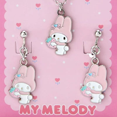 Sanrio Accessory Set Necklace & Clip-On Earrings