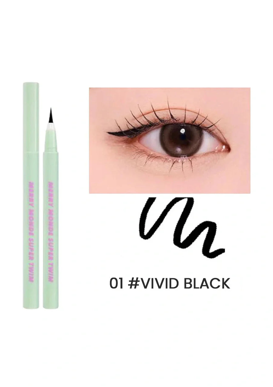 [Merrymonde] Super Twim Pen Eyeliner (01 Vivid Black)