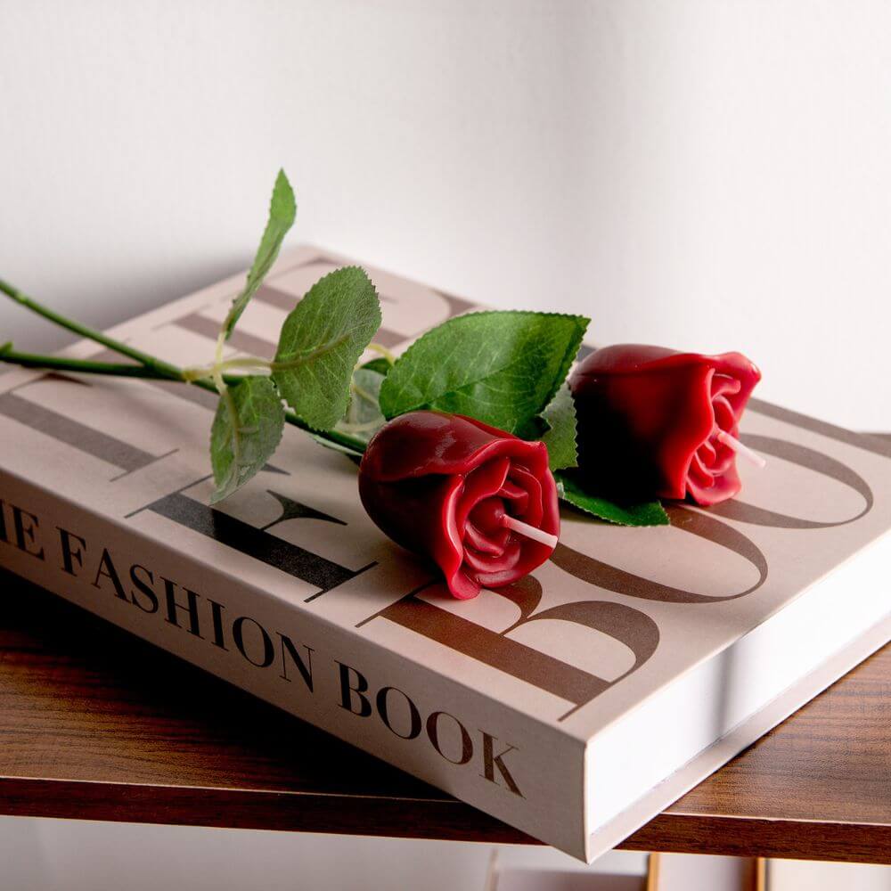 Single Rose Candle Stem