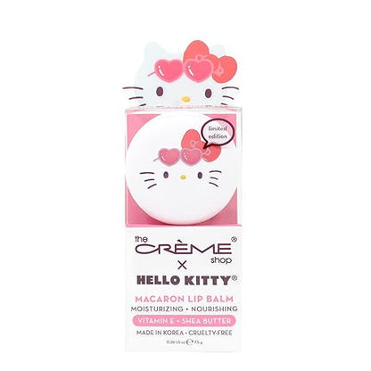 [The Crème Shop] Hello Kitty | Macaron Lip Balm (Strawberry Milkshake Flavored)