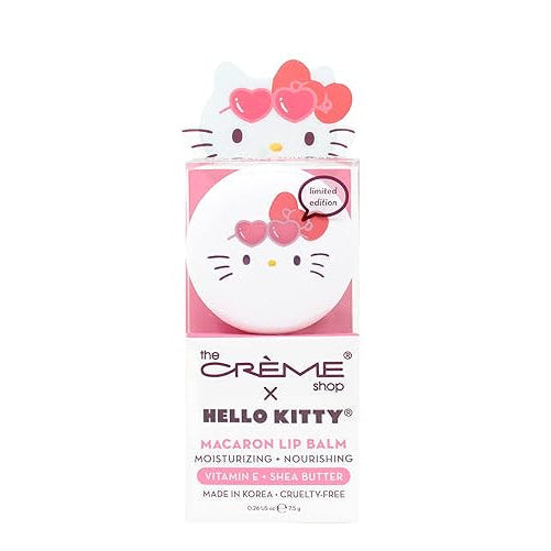 [The Crème Shop] Hello Kitty | Macaron Lip Balm (Strawberry Milkshake Flavored)