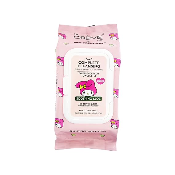 [The Crème Shop] My Melody Cleansing Towelettes 60CT (Smoothing Aloe)