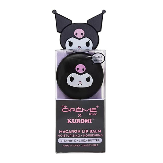 [The Crème Shop] Kuromi | Macaron Lip Balm (Raspberry Cream Puff)