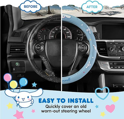 Carbella Cinnamoroll Steering Wheel Cover - Blue
