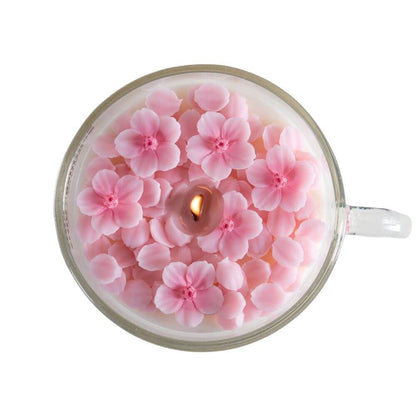 Cherry Blossom Sakura Petal Floral Candle