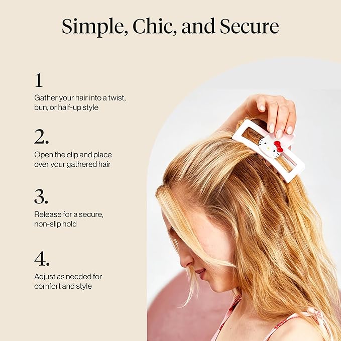 Hello Kitty x Kitsch Recycled Plastic Jumbo Claw Clip