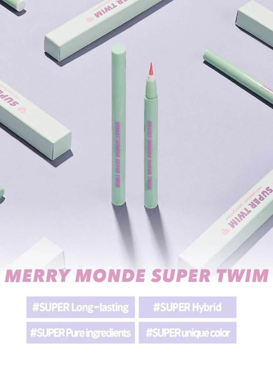[Merrymonde] Super Twim Pen Eyeliner (01 Vivid Black)