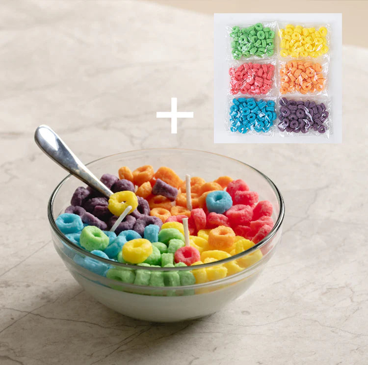 Fruit Loops Cereal Candle