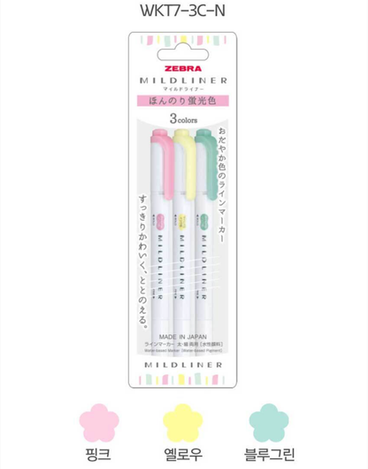 Zebra Mildliner 3-Color Set