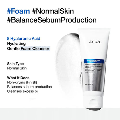 [ANUA] 8 HYALURONIC ACID MOISTURIZING GENTLE GEL CLEANSER 150ML