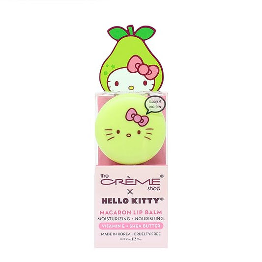 [The Crème Shop] Hello Kitty | Macaron Lip Balm (Juicy Pear Flavored)