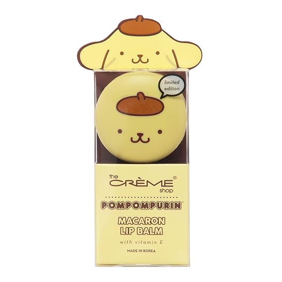 [The Crème Shop] Pompompurin | Macaron Lip Balm (Caramel Pudding)