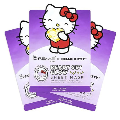 [The Crème Shop] Hello Kitty | Ready Set Glow Sheet Mask (3 Pack)