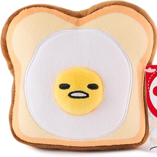 GUND Sanrio Gudetama The Lazy Egg Stuffed Animal, Egg Toast Plush Toy