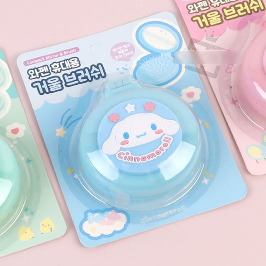 Sanrio Patch Portable Mirror Brush