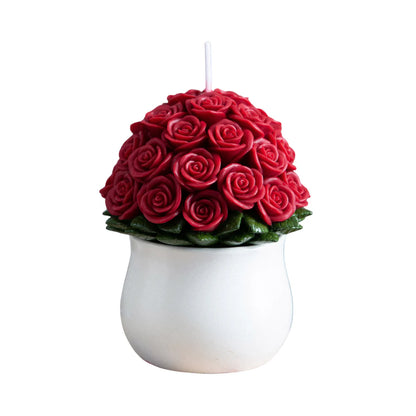 Rose Bouquet Candle with 33 Roses