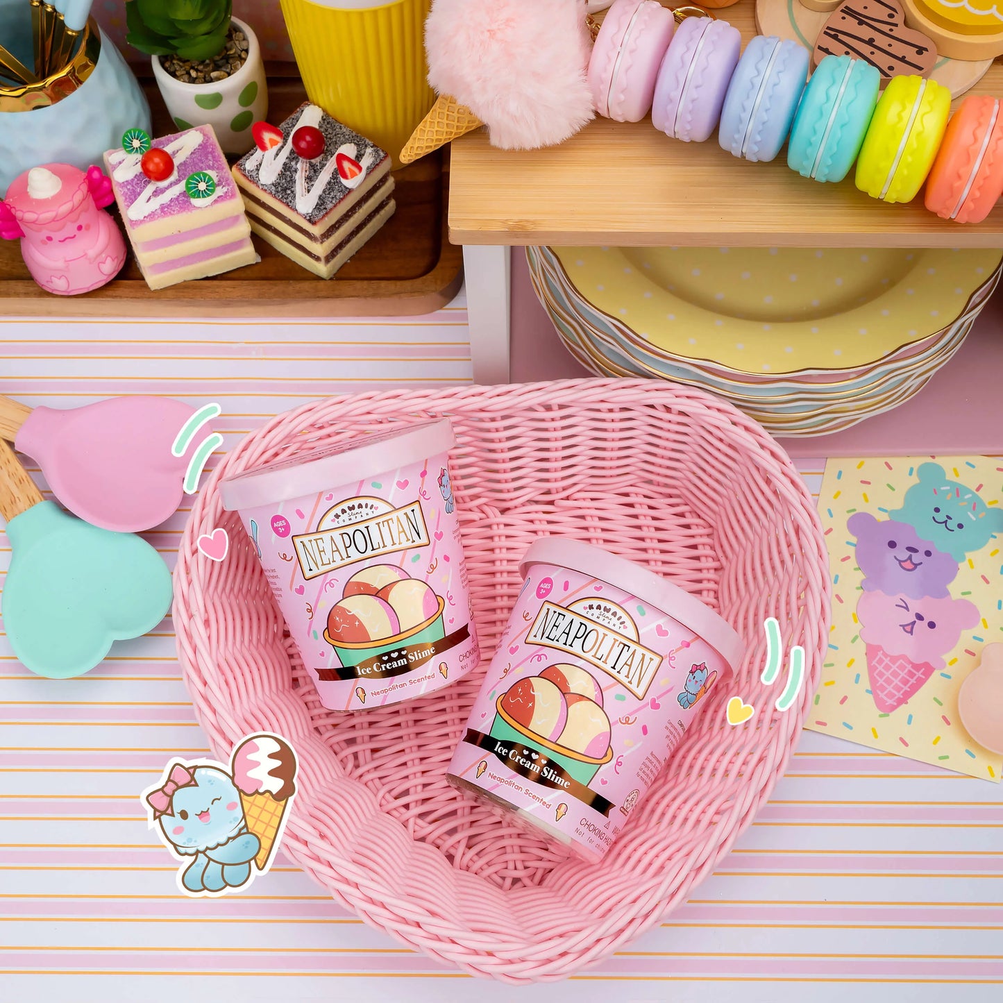 Neapolitan Scented Ice Cream Pint Slime