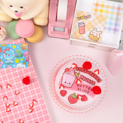 Strawberry Mousse Fluffy Butter Signature Dome™ Slime