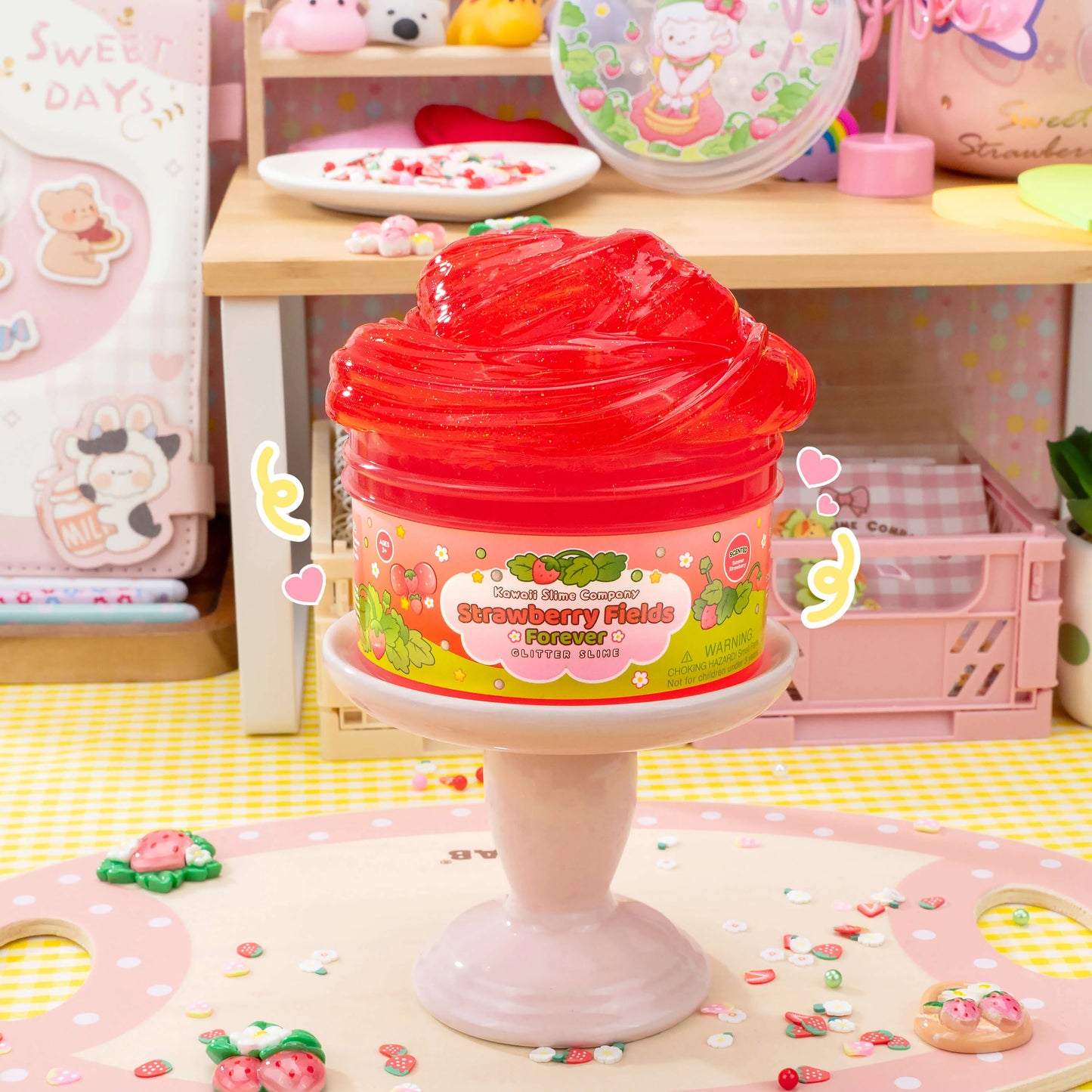 Strawberry Fields Forever Glitter Signature Dome™ Slime