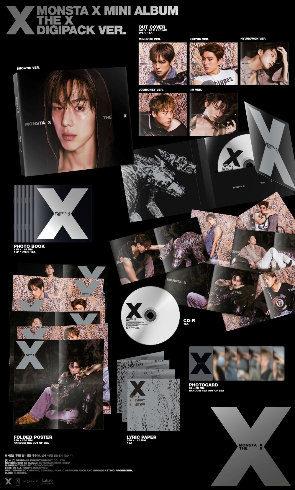 [MONSTA X] THE X (DIGIPACK VER.)