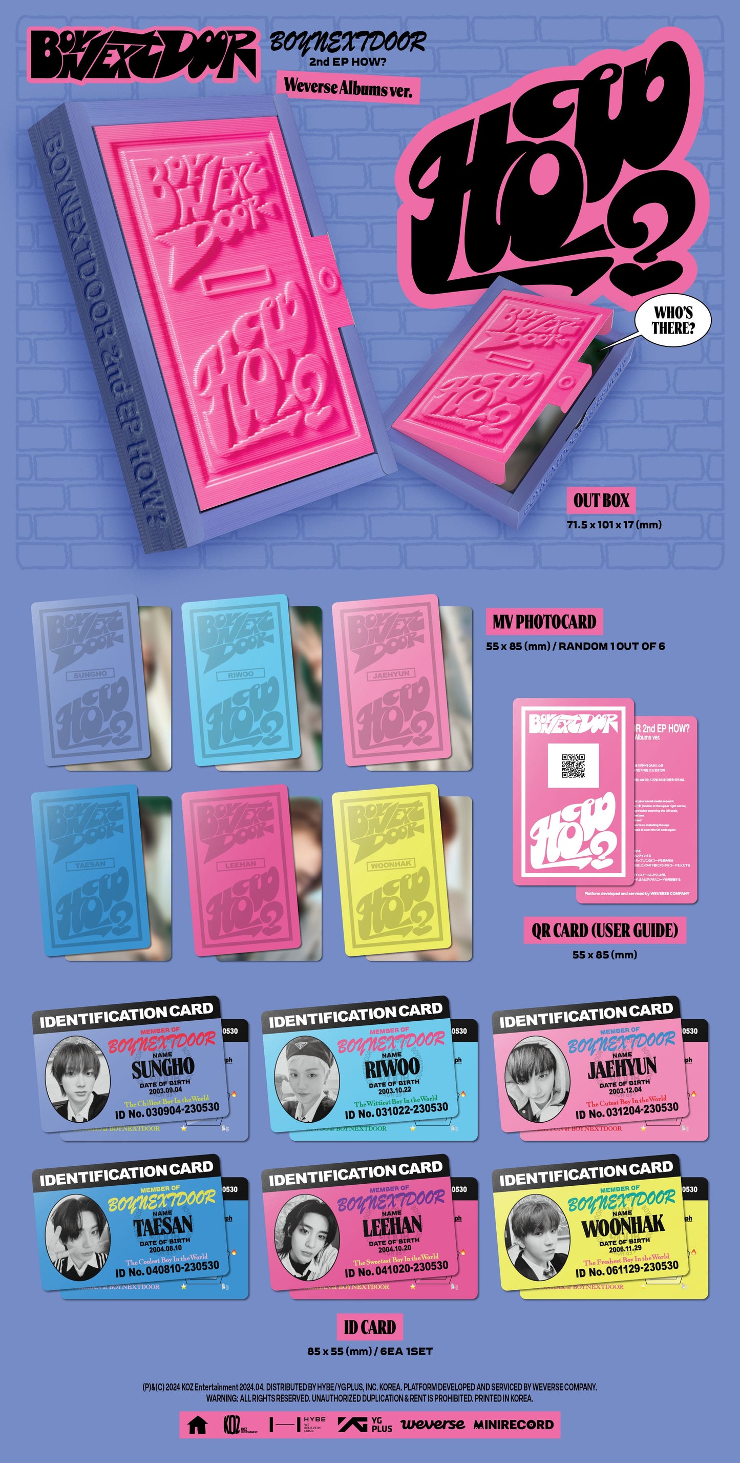 [BOYNEXTDOOR] HOW? (Weverse Albums ver.)