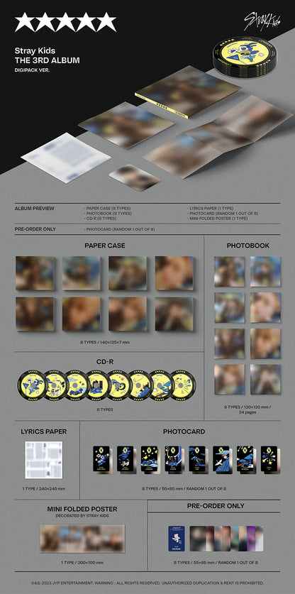 [Stray Kids] ★★★★★ (5-STAR) (DIGIPACK VER.)