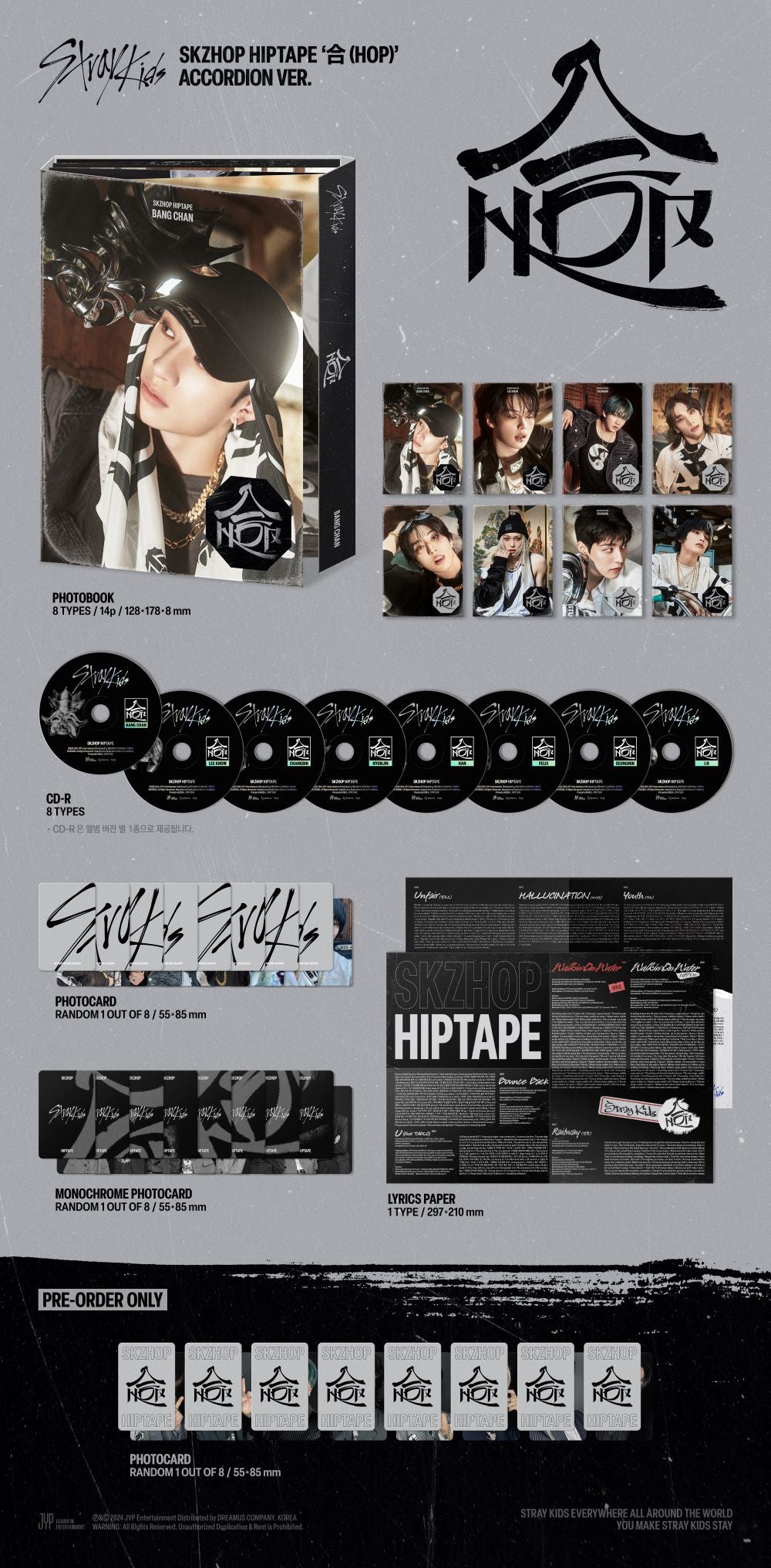[Stray Kids] SKZHOP HIPTAPE ‘合 (HOP)’ (ACCORDION VER.)