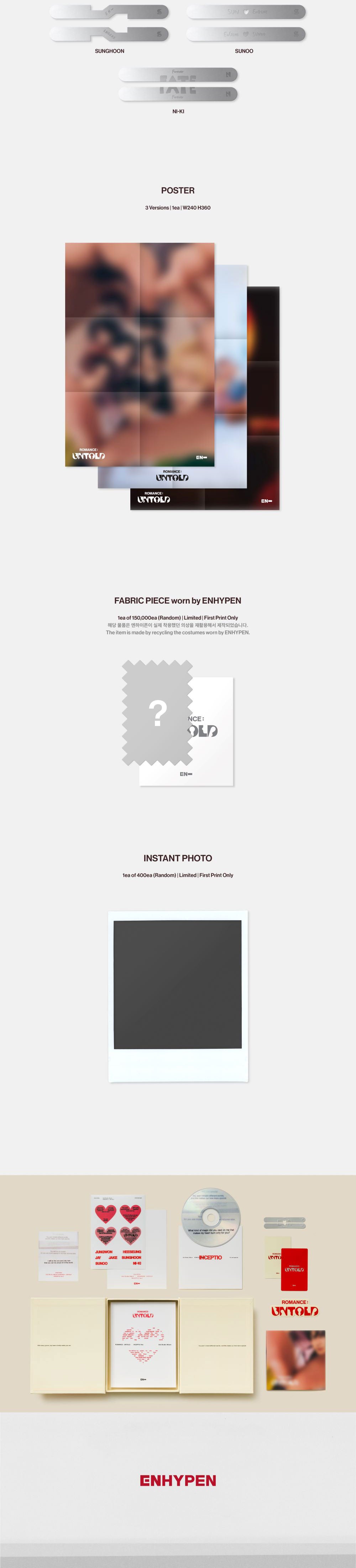 [ENHYPEN] ROMANCE_UNTOLD (INCEPTIO Ver. / ARCANUM Ver. / CONCESSIO Ver.)