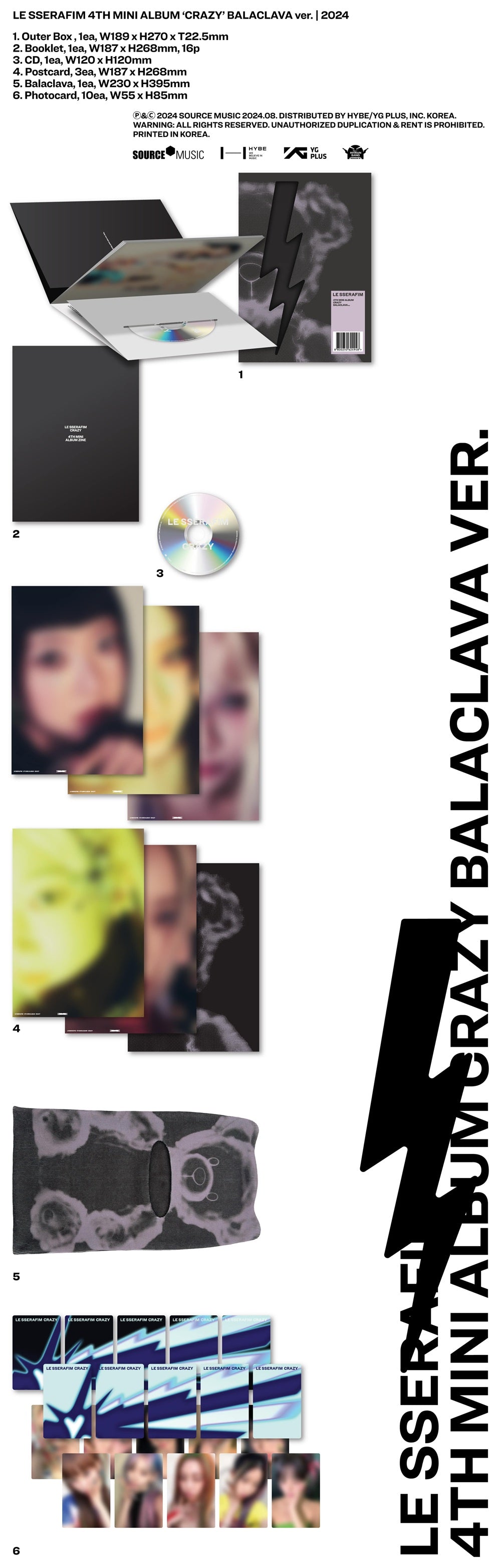 [LE SSERAFIM] CRAZY (BALACLAVA ver.)