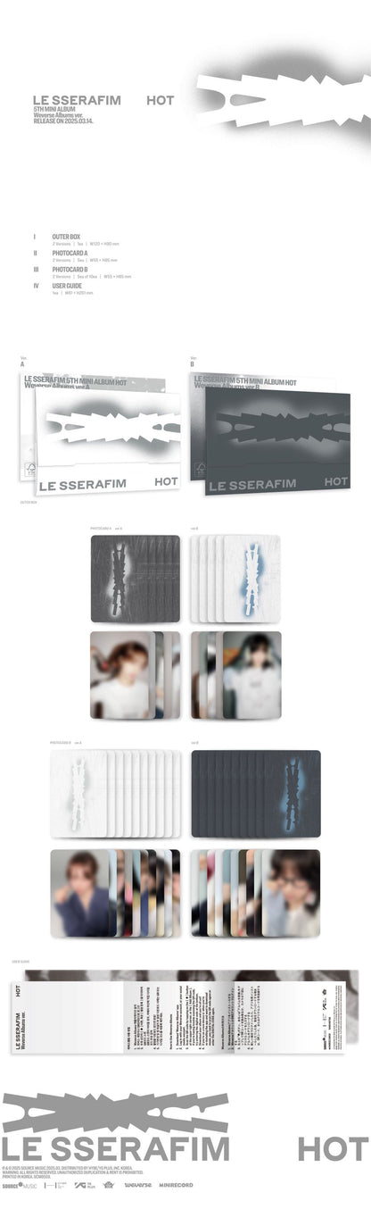 [LE SSERAFIM] HOT (Weverse Albums ver.)