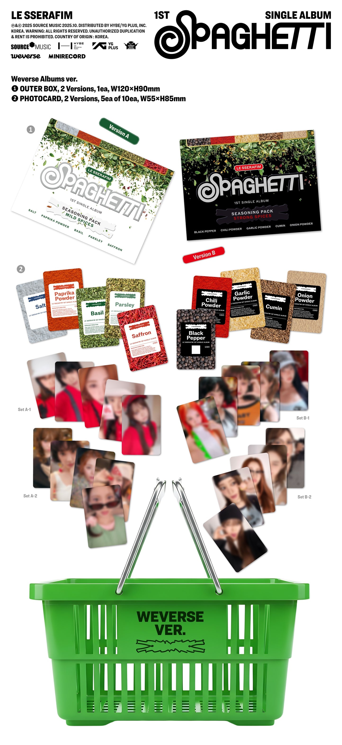 [LE SSERAFIM] SPAGHETTI (Weverse Albums ver.)