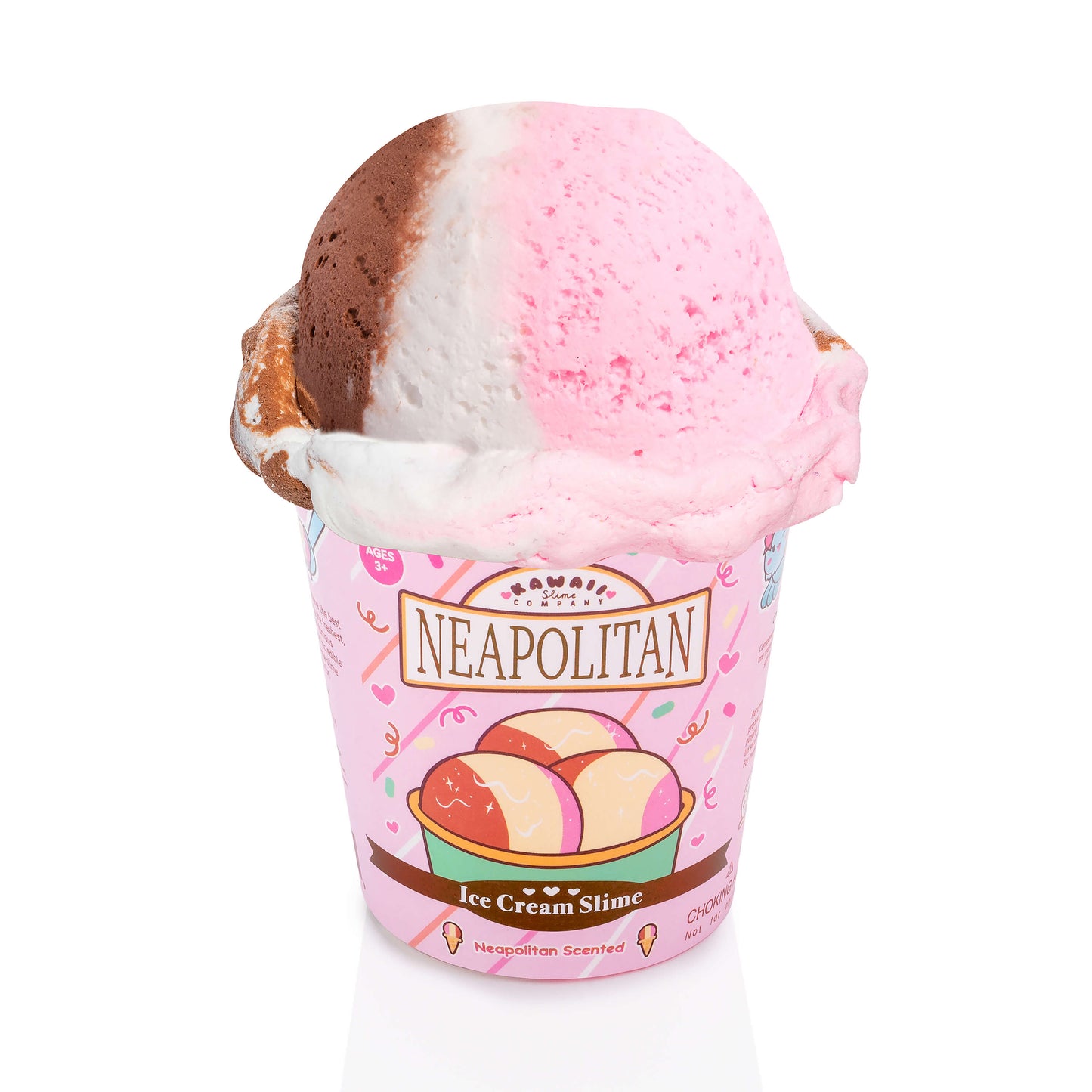 Neapolitan Scented Ice Cream Pint Slime