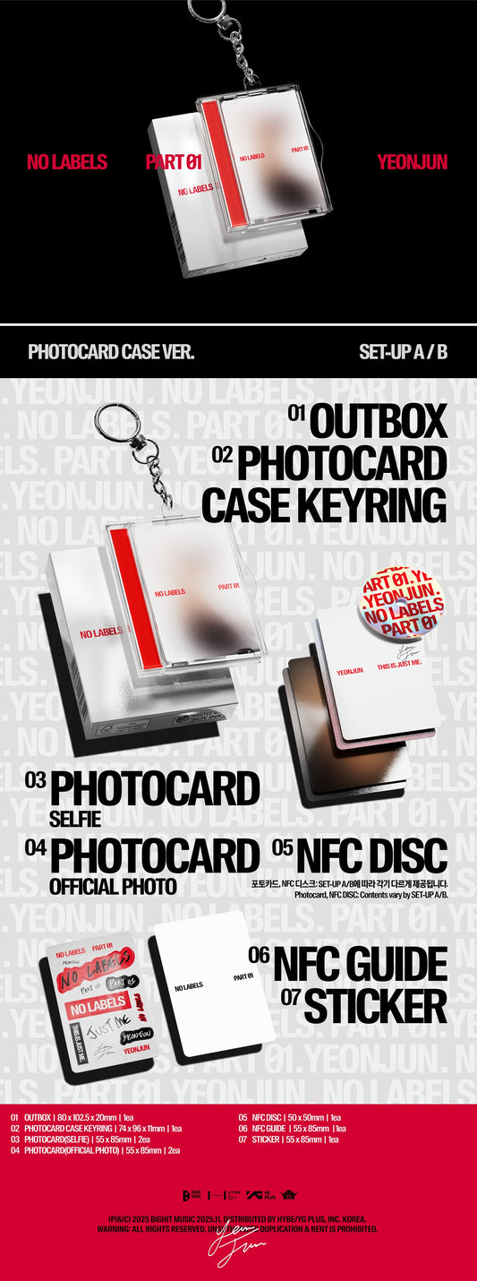 [YEONJUN] NO LABELS: PART 01 (Photocard Case Ver.)